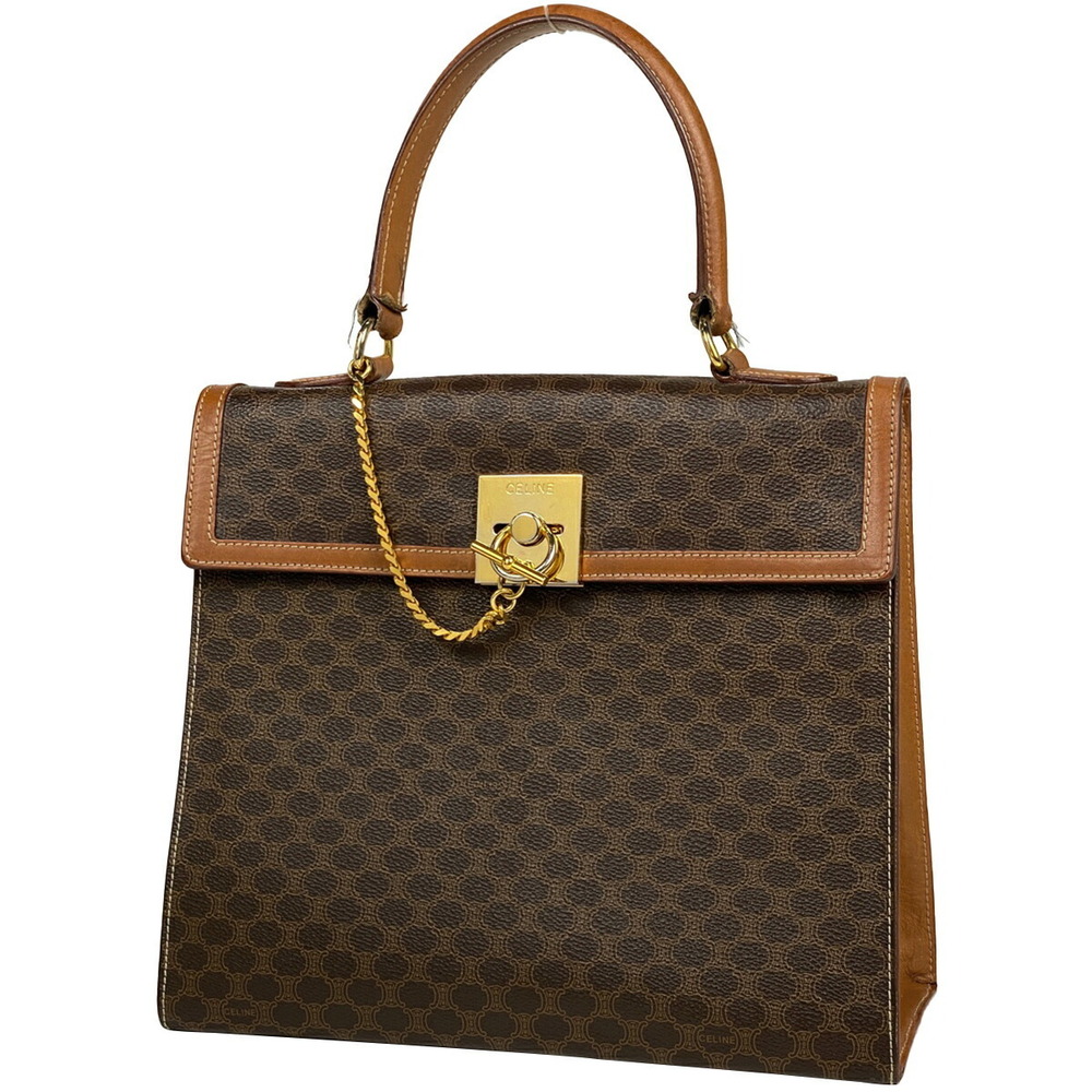Celine Macadam handbag tote bag all over canvas brown